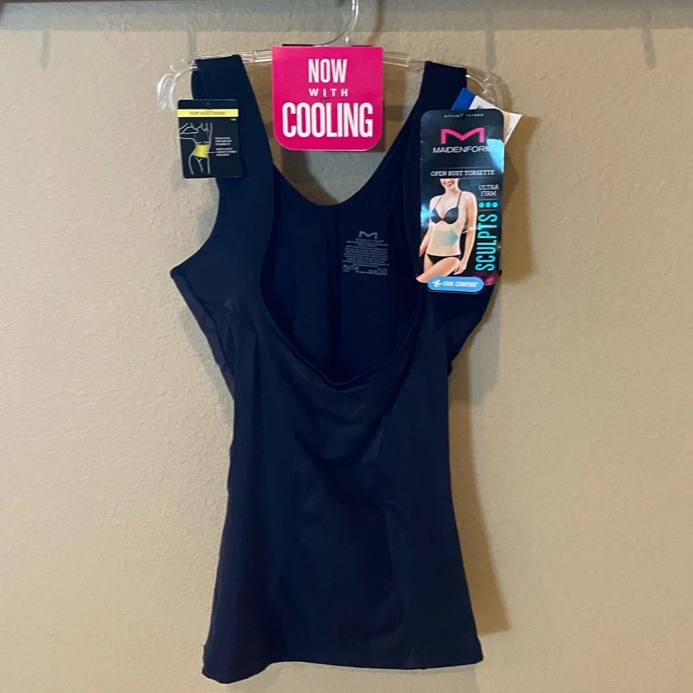 💥 SALE NWT Open Bust Torsette with Cooling in Black - Picture 2 of 7